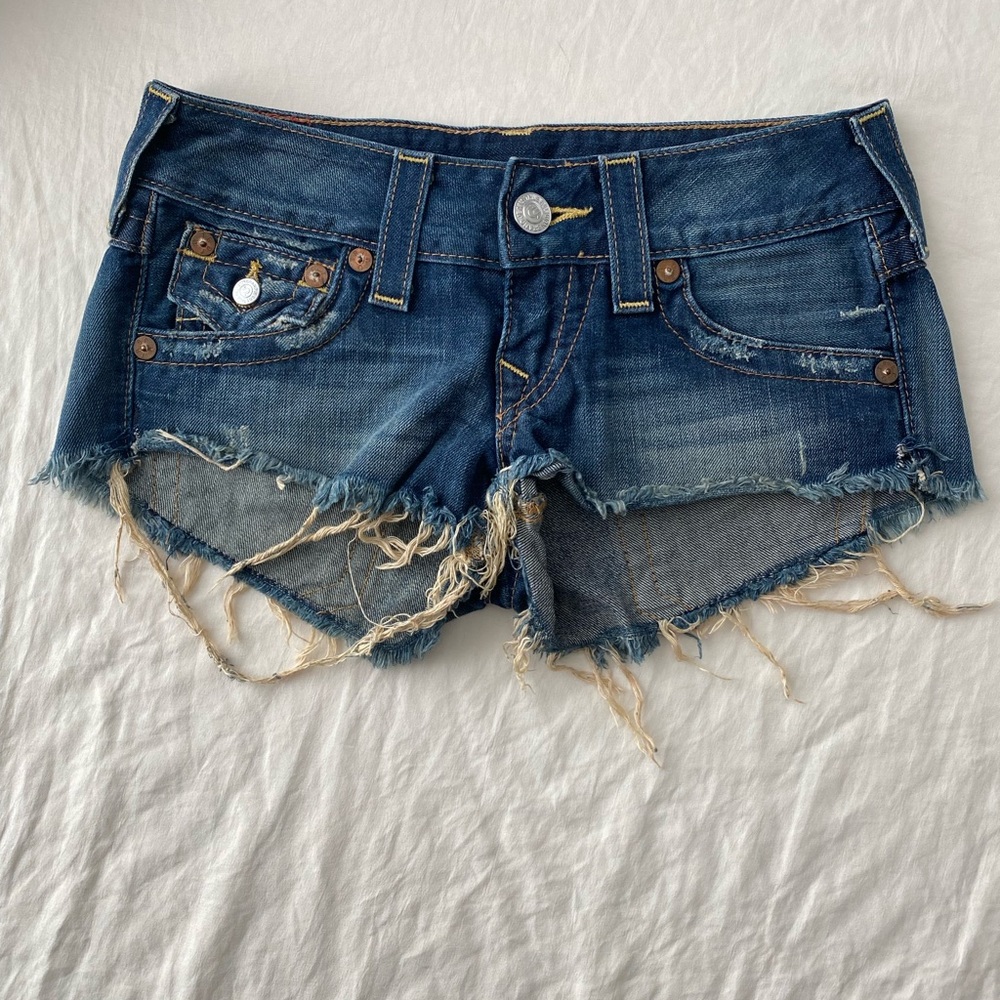 True Religion Joey Cut-Off Jean Shorts